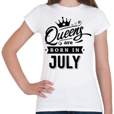 PRINTFASHION A királynők júliusban születnek - Női póló - Fehér