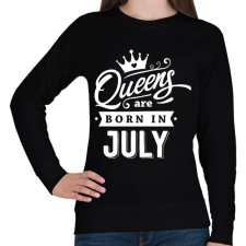 PRINTFASHION A királynők júliusban születnek - Női pulóver - Fekete női pulóver, kardigán