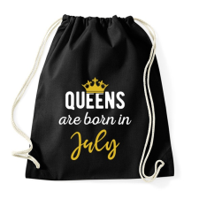 PRINTFASHION A királynők júliusban születtek - Sportzsák, Tornazsák - Fekete tornazsák