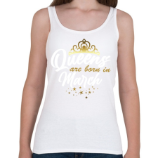 PRINTFASHION A királynők márciusban születtek - Női atléta - Fehér női trikó