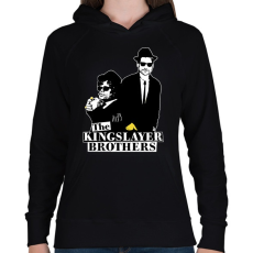 PRINTFASHION A királyölő tesók - Női kapucnis pulóver - Fekete