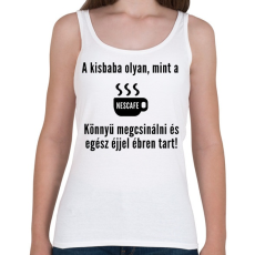 PRINTFASHION a kisbaba olyan mint a nescafe - Női atléta - Fehér