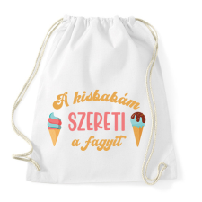 PRINTFASHION A kisbabám szereti a fagyit - Kismama - Sportzsák, Tornazsák - Fehér tornazsák