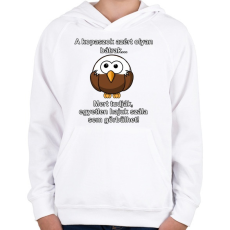 PRINTFASHION A kopaszok bátrak... - Gyerek kapucnis pulóver - Fehér