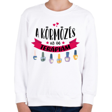 PRINTFASHION A körmözés az én terápiám - Gyerek pulóver - Fehér