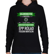 PRINTFASHION A következő karakterem te leszel (KM) - Női kapucnis pulóver - Fekete női pulóver, kardigán