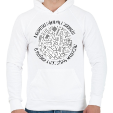 PRINTFASHION A kozmetika csökkenti a szorongást - Férfi kapucnis pulóver - Fehér női pulóver, kardigán