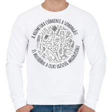 PRINTFASHION A kozmetika csökkenti a szorongást - Férfi pulóver - Fehér férfi pulóver, kardigán