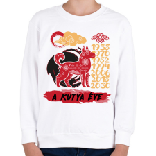 PRINTFASHION A kutya éve - Gyerek pulóver - Fehér gyerek pulóver, kardigán