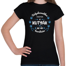 PRINTFASHION A kutyák az én barátaim - Kutyakozmetikus (fehér) - Női póló - Fekete