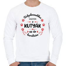 PRINTFASHION A kutyák az én barátaim - Kutyakozmetikus (fekete) - Férfi pulóver - Fehér férfi pulóver, kardigán