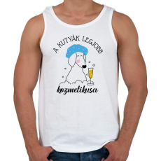 PRINTFASHION A kutyák legjobb kozmetikusa - Férfi atléta - Fehér