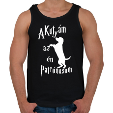 PRINTFASHION A Kutyám az én Patrónusom - Férfi atléta - Fekete