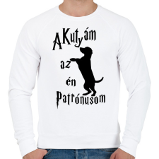 PRINTFASHION A Kutyám az én Patrónusom - Férfi pulóver - Fehér férfi pulóver, kardigán