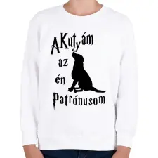 PRINTFASHION A Kutyám az én Patrónusom - Gyerek pulóver - Fehér gyerek pulóver, kardigán