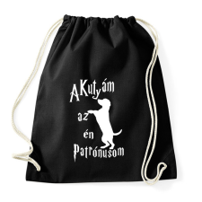 PRINTFASHION A Kutyám az én Patrónusom - Sportzsák, Tornazsák - Fekete tornazsák