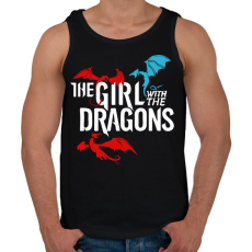 PRINTFASHION A lány és a sárkányok - Férfi atléta - Fekete