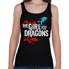 PRINTFASHION A lány és a sárkányok - Női atléta - Fekete női trikó