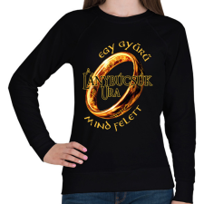PRINTFASHION A Lánybúcsúk Ura, egy gyűrű mind felett! - Női pulóver - Fekete női pulóver, kardigán