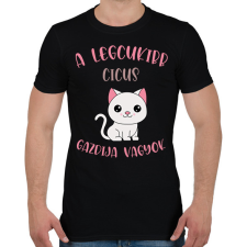 PRINTFASHION A legcukibb cicus gazdija - Férfi póló - Fekete férfi póló