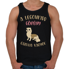 PRINTFASHION A legcukibb görény gazdija - Férfi atléta - Fekete