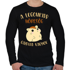 PRINTFASHION A legcukibb hörcsög gazdija - Férfi hosszú ujjú póló - Fekete férfi póló