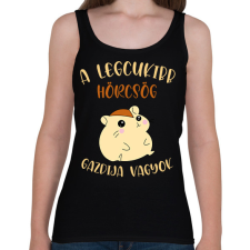 PRINTFASHION A legcukibb hörcsög gazdija - Női atléta - Fekete női trikó