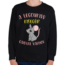 PRINTFASHION A legcukibb kisegér gazdija - Gyerek pulóver - Fekete gyerek pulóver, kardigán