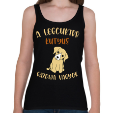 PRINTFASHION A legcukibb kutyus gazdija - Női atléta - Fekete