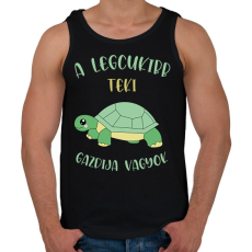 PRINTFASHION A legcukibb teki gazdjája - Férfi atléta - Fekete