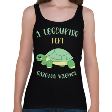 PRINTFASHION A legcukibb teki gazdjája - Női atléta - Fekete