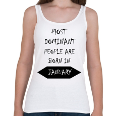 PRINTFASHION A legdominánsabb emberek januárban születnek - Női atléta - Fehér