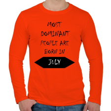 PRINTFASHION A legdominánsabb emberek júliusban születnek - Férfi hosszú ujjú póló - Narancs férfi póló