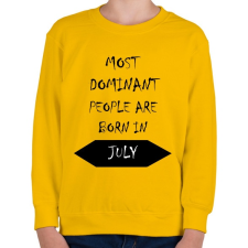 PRINTFASHION A legdominánsabb emberek júliusban születnek - Gyerek pulóver - Sárga gyerek pulóver, kardigán