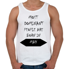 PRINTFASHION A legdominánsabb emberek májusban születnek - Férfi atléta - Fehér