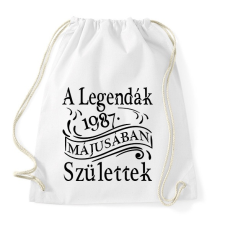 PRINTFASHION A legendák 1987 májusában születtek - Sportzsák, Tornazsák - Fehér tornazsák