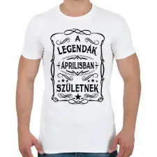 PRINTFASHION A legendák áprilisban születnek - Férfi póló - Fehér férfi póló