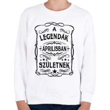 PRINTFASHION A legendák áprilisban születnek - Gyerek pulóver - Fehér gyerek pulóver, kardigán