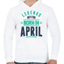 PRINTFASHION A legendák áprilisban születtek - Limitált kiadás - Férfi kapucnis pulóver - Fehér férfi pulóver, kardigán
