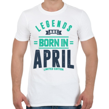 PRINTFASHION A legendák áprilisban születtek - Limitált kiadás - Férfi póló - Fehér férfi póló