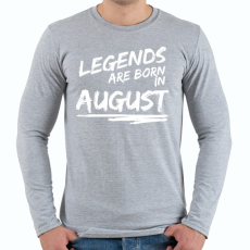 PRINTFASHION A legendák augusztusban születnek - Férfi hosszú ujjú póló - Sport szürke