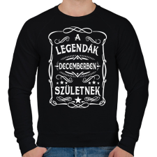 PRINTFASHION A legendák decemberben születnek - Férfi pulóver - Fekete férfi pulóver, kardigán