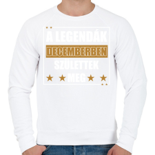 PRINTFASHION A legendák decemberben születtek meg - Férfi pulóver - Fehér férfi pulóver, kardigán