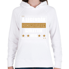 PRINTFASHION A legendák decemberben születtek meg - Női kapucnis pulóver - Fehér női pulóver, kardigán