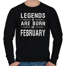 PRINTFASHION A legendák februárban születtek - Férfi pulóver - Fekete férfi pulóver, kardigán