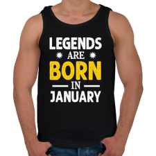 PRINTFASHION A legendák januárban születtek - Férfi atléta - Fekete atléta, trikó