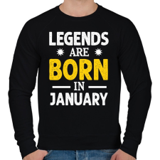PRINTFASHION A legendák januárban születtek - Férfi pulóver - Fekete férfi pulóver, kardigán