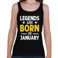 PRINTFASHION A legendák januárban születtek - Női atléta - Fekete