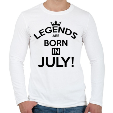 PRINTFASHION A legendák Júliusban születnak - Férfi hosszú ujjú póló - Fehér férfi póló