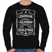 PRINTFASHION A legendák júliusban születtek - Férfi pulóver - Fekete férfi pulóver, kardigán